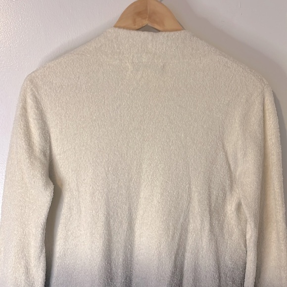 Barefoot Dreams Bamboo Chic Lite Ombre Ivory Gray Waterfall Front Cardigan S/M - Picture 7 of 8